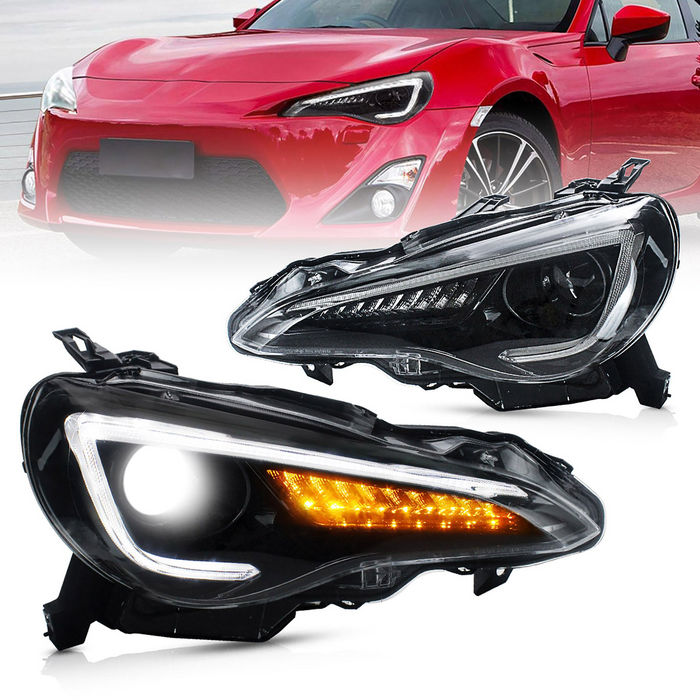 VLAND Dual Beam Projector Headlights for 2013-2016 Scion FR-S 2017-2020 Toyota 86 2013-2020 Subaru BRZ