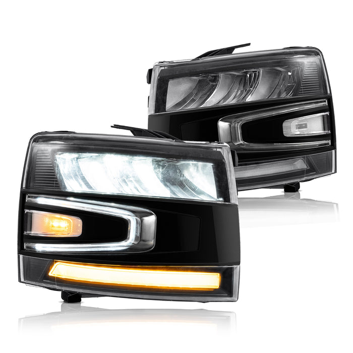 VLAND LED Headlights For 2007-2013 Chevrolet Silverado 1500 2500HD 3500HD