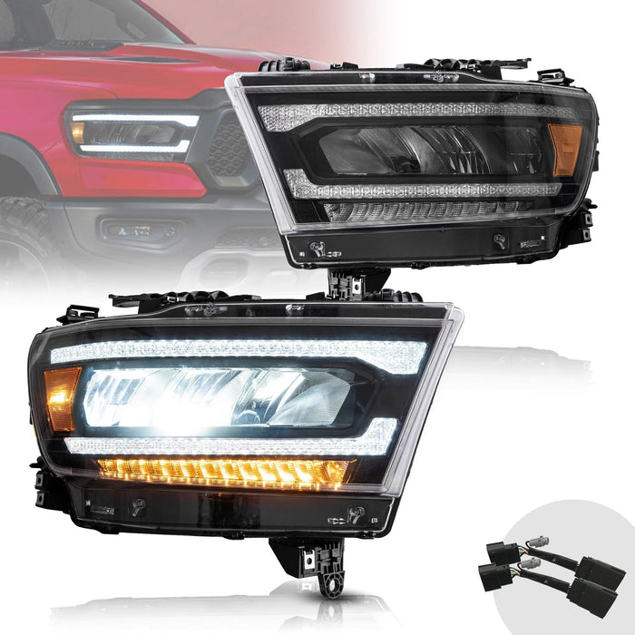 VLAND Full LED Headlights For Dodge Ram 2019-UP