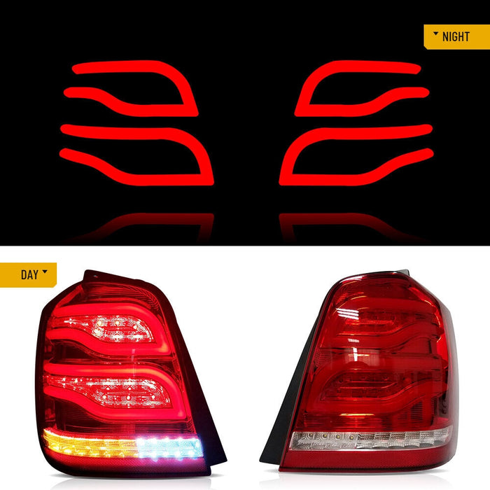 VLAND LED Taillights Fit For 2001-2007 Toyota Highlander With Reverse Running Brake Turning Function Rear Lamps