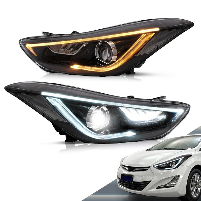 VLAND LED Headlights For Hyundai Elantra Sedan [Fifth Gen] 2011-2015 & Avante MD Coupe 2013-2014