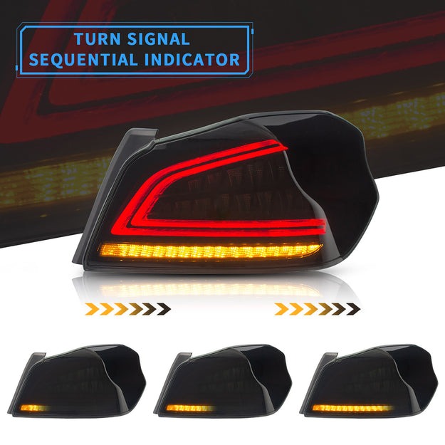 VLAND Full LED Tail lights Assembly Fit for 2014-2021 Subaru WRX/STI