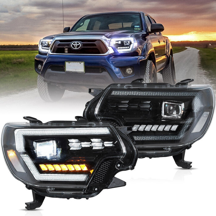 VLAND Full LED Headlights For Toyota Tacoma 2012-2015 With Dynamic Animation