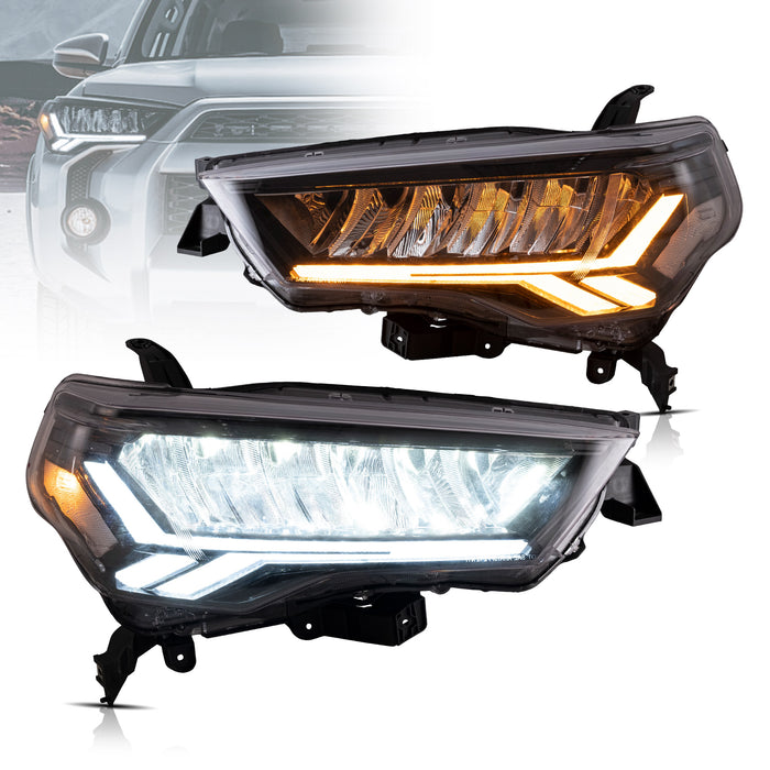 VLAND Full LED Headlights For Toyota 4Runner 2014-2023 with Dynamic DRL