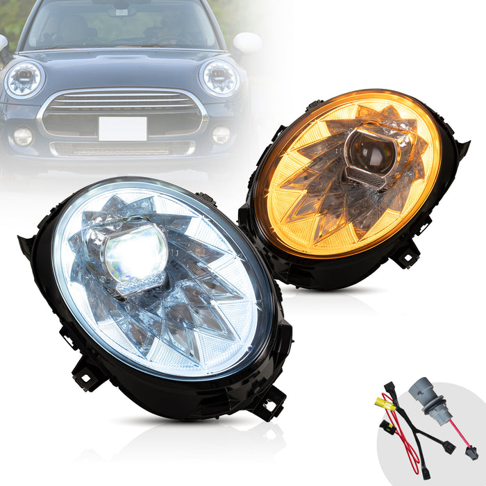 VLAND LED Headlights For BMW Mini Cooper F55 F56 Hatch 2014-2023 F57 Convertible 2015-2023 MK3 w/Sequential Indicator