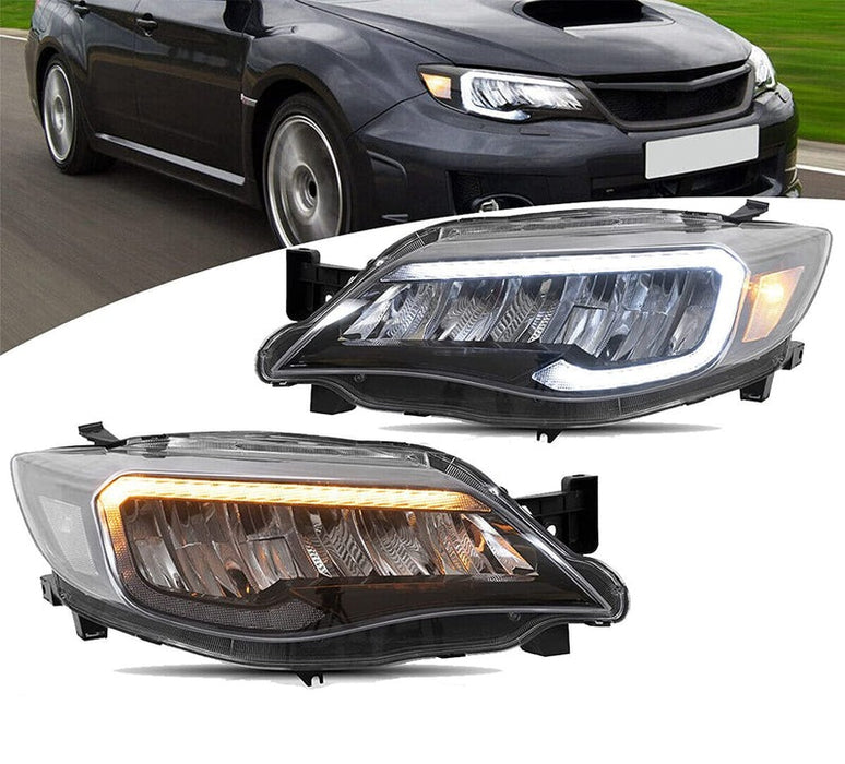 VLAND Full LED Headlights Assembly Compatible For Subaru Impreza / WRX STI 2008-2014