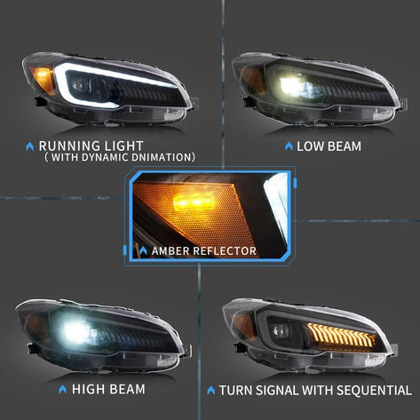 VLAND LED Projector Headlights For Subaru WRX STI 2015-2021 ( Not Fit A 18-21 WRX Models with AFS/SRH)