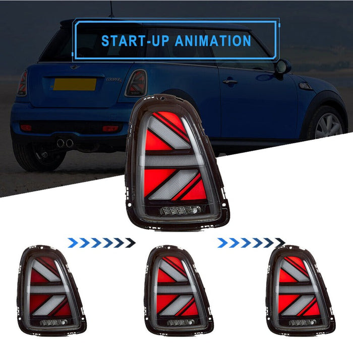 VLAND LED Tail Lights For 2007-2013 Bmw Mini Cooper R56 R57 R58 R59 w/Startup Animation