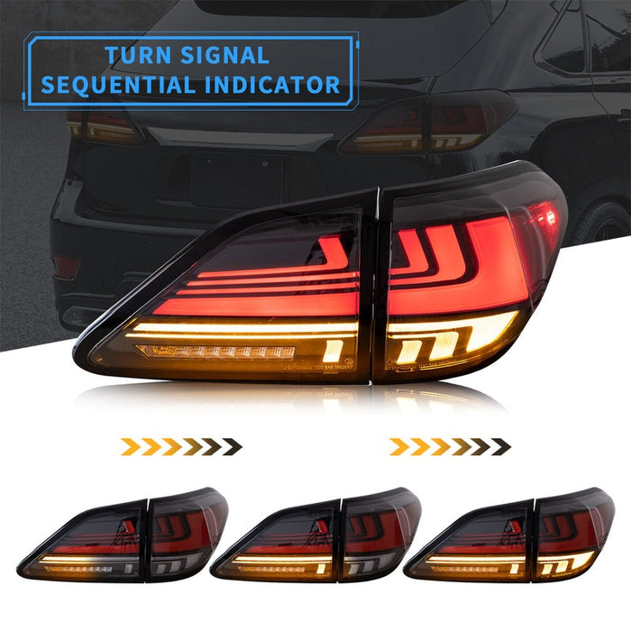 VLAND Full LED Tail Lights For Lexus RX 270/330/350/450H 2009-2014 With Start-up Animation