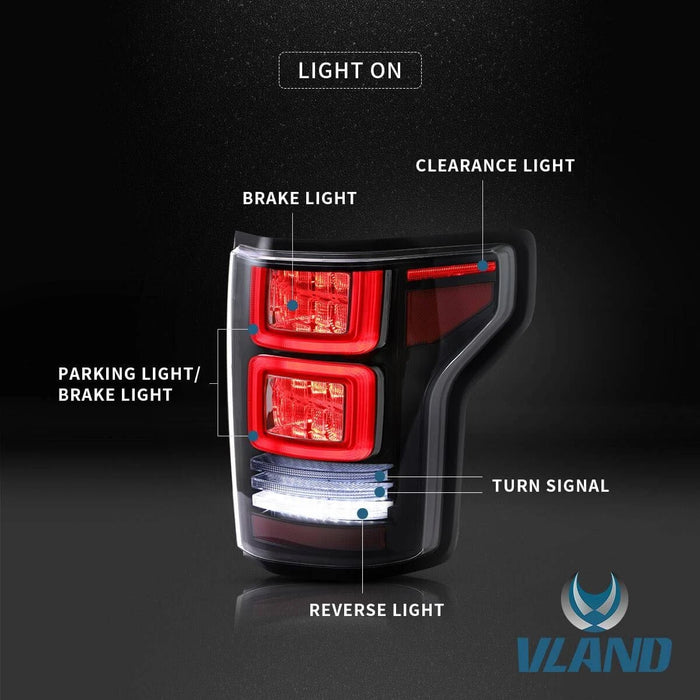 VLAND LED Headlights+Tail Lights For 2018-2020 Ford F150