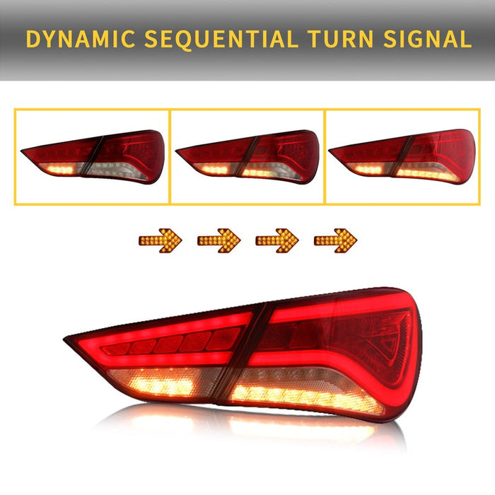 VLAND Full LED Tail Lights For Hyundai Sonata 6th Gen Sedan 2011-2014