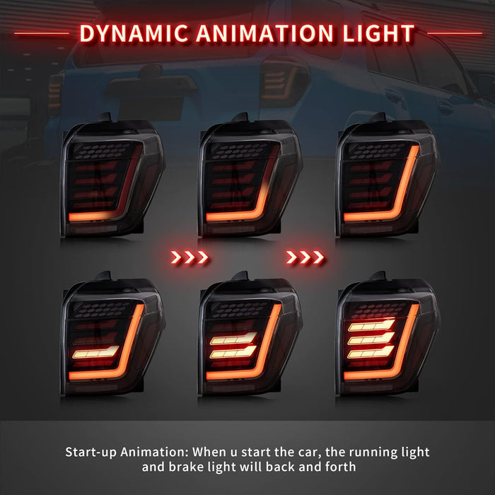 VLAND Full LED Tail Lights For Toyota 4Runner 2014-2021 w/Start Up Dynamic Animation