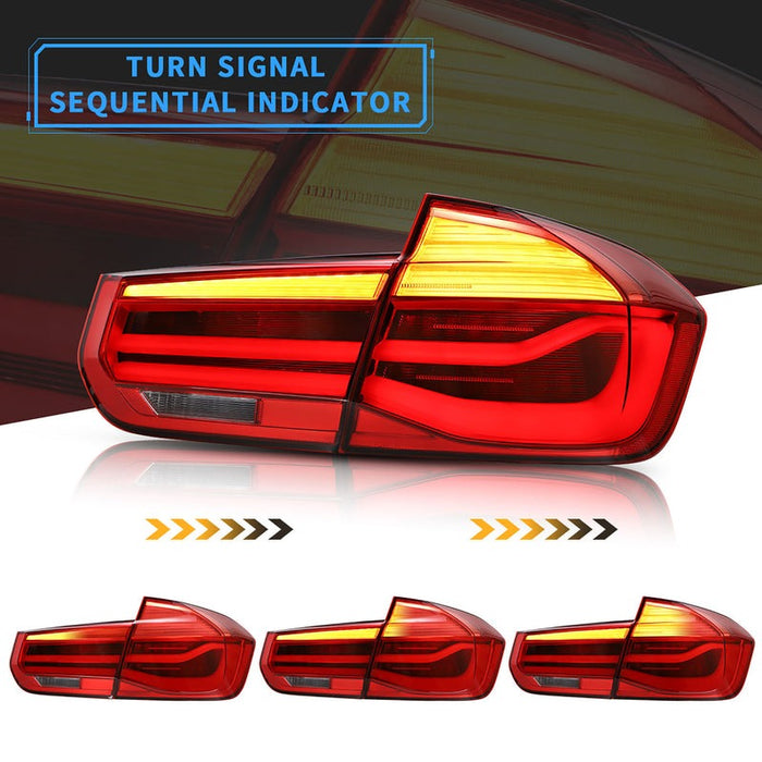 VLAND Full LED Taillights For BMW 3-Series BMW F30 F35 F80 320i 328i 328D 335i M3 6th Gen Sedan 2013-2018