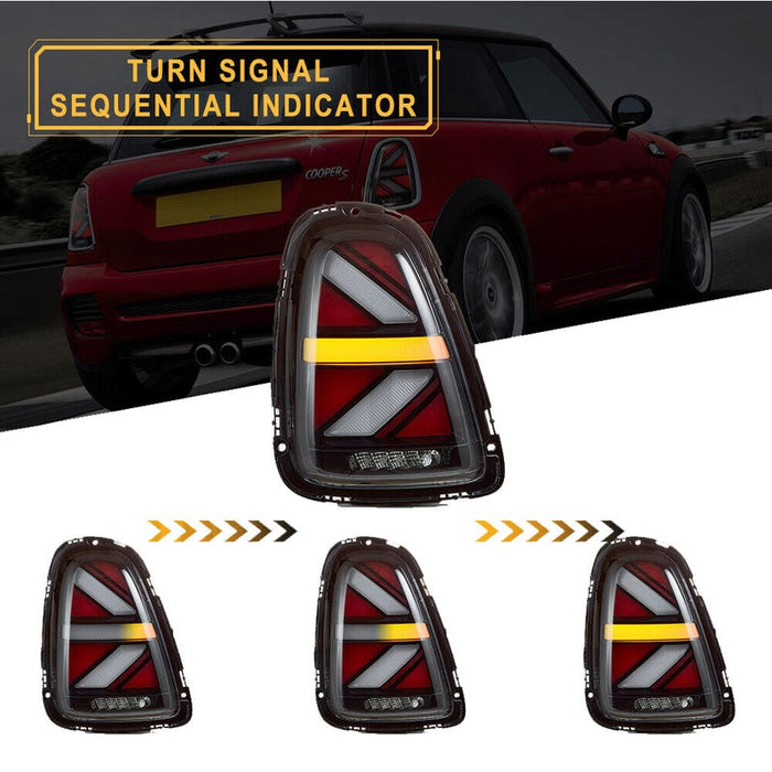 VLAND LED Tail Lights For 2007-2013 Bmw Mini Cooper R56 R57 R58 R59 w/Startup Animation