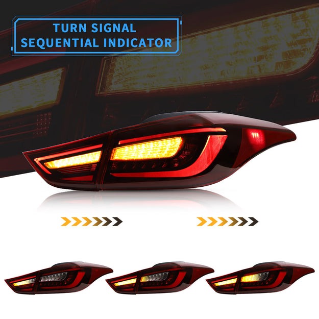 VLAND LED Taillights For Hyundai Elantra Sedan 2012-2016 & Elantra Coupe 2013-2014