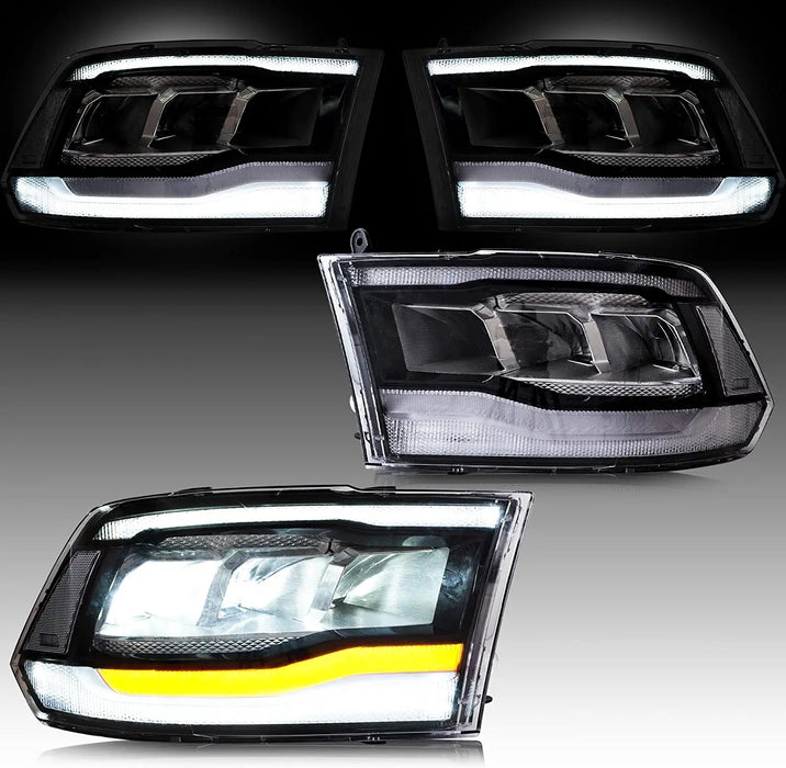 VLAND Full LED Headlights For Dodge Ram 1500/2500/3500 2009-2018/Ram 1500 Classic 2019-2021