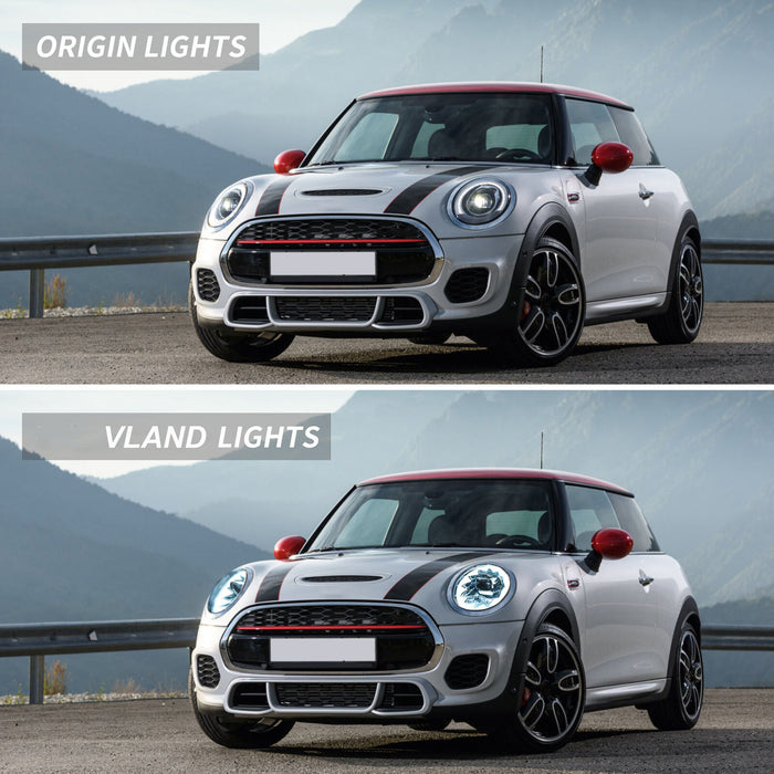 VLAND LED Headlights For BMW Mini Cooper F55 F56 Hatch 2014-2023 F57 Convertible 2015-2023 MK3 w/Sequential Indicator