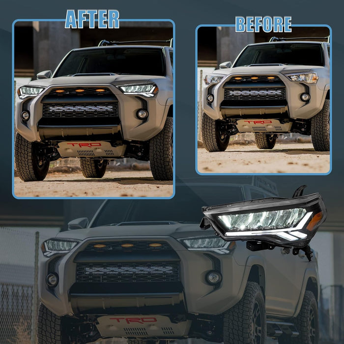 VLAND Full LED Headlights For Toyota 4Runner 2014-2023 with Dynamic DRL