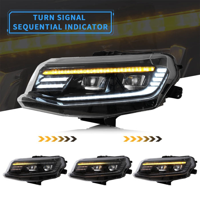 VLAND LED Projector Headlights For Chevrolet Camaro 2016-2018 6th Gen