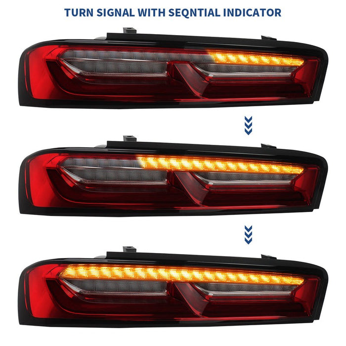 VLAND Taillights For Chevrolet Chevy Camaro 2016-2018 without Reversing Lights (Fit For European Models)