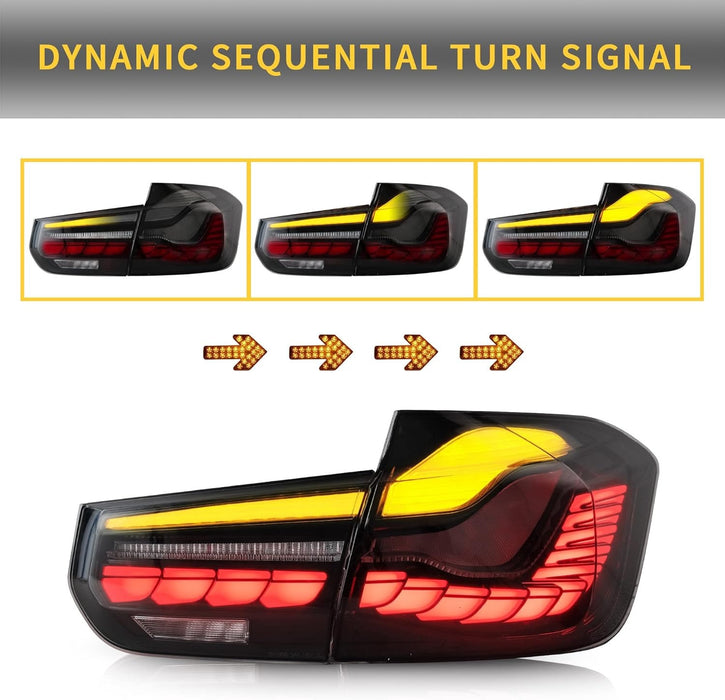 VLAND OLED Taillights Fit for BMW 3-Series BMW F30 F35 F80 320i 328i 328D 335i M3 6th Gen Sedan 2013-2018