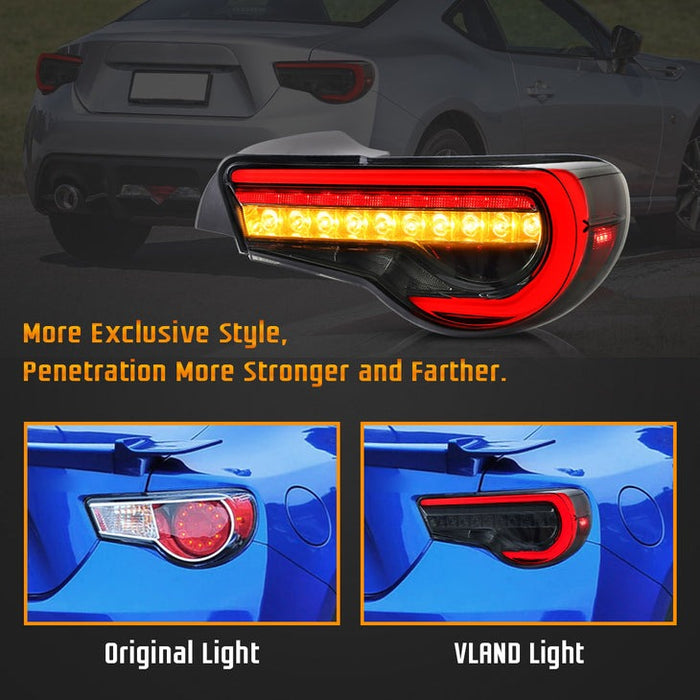 VLAND Full LED Tail Lights for Toyota 86 GT86 2012-2020 Subaru BRZ 2013-2020 Scion FR-S 2013-2020