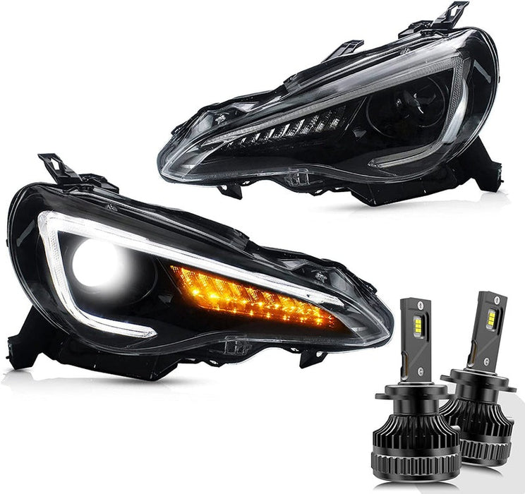 VLAND Dual Beam Projector Headlights for 2013-2016 Scion FR-S 2017-2020 Toyota 86 2013-2020 Subaru BRZ