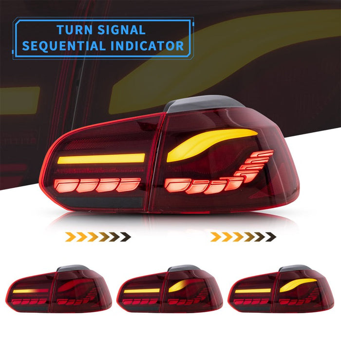 VLAND OLED Tail Lights Fit For Volkswagen Golf6 MK6 2008-2014