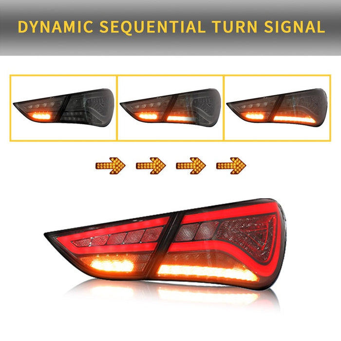 VLAND Full LED Tail Lights For Hyundai Sonata 6th Gen Sedan 2011-2014