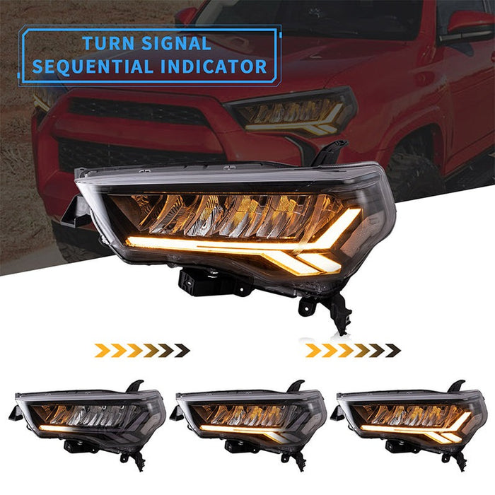 VLAND Full LED Headlights For Toyota 4Runner 2014-2023 with Dynamic DRL