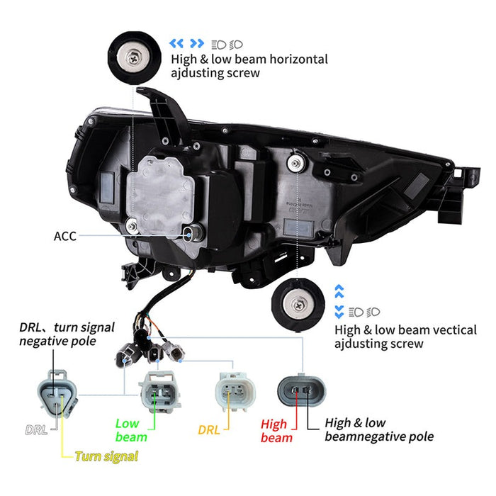 VLAND LED Projector Headlights For 2014-2020 Toyota 4Runner (Not For 2021)