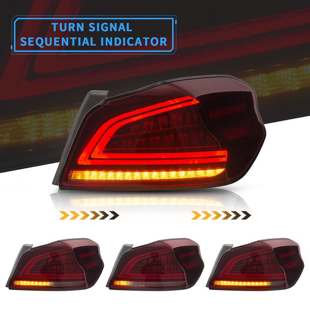 VLAND Full LED Tail lights Assembly Fit for 2014-2021 Subaru WRX/STI