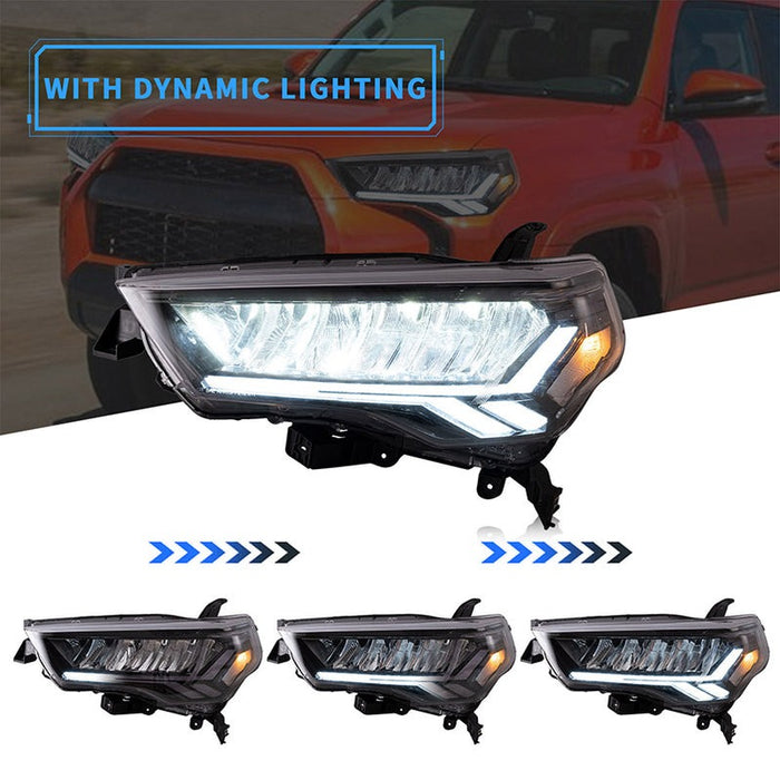 VLAND Full LED Headlights For Toyota 4Runner 2014-2023 with Dynamic DRL