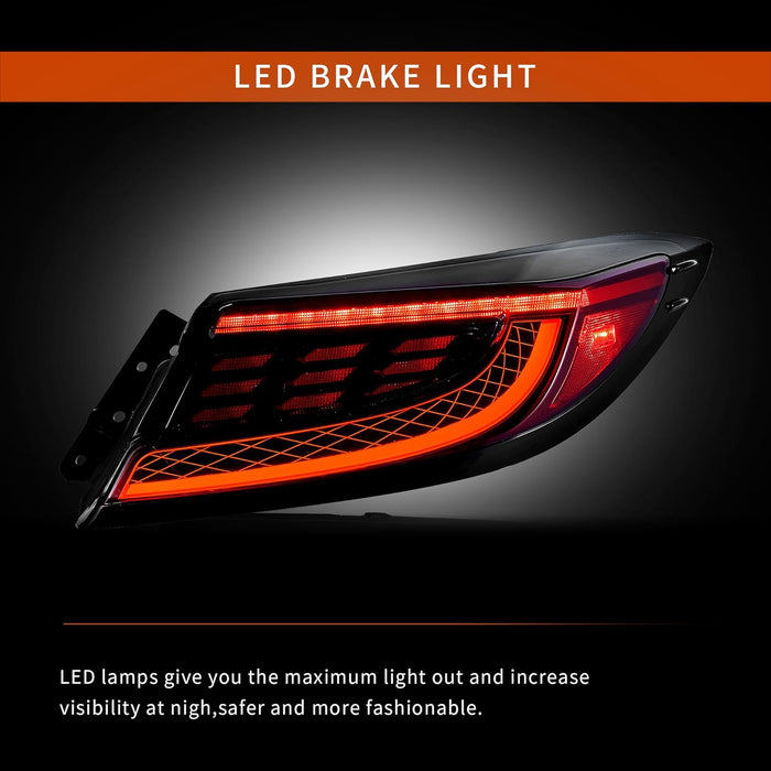 VLAND Full LED Tail Lights for Toyota GR86 Subaru BRZ 2nd Gen ZN8/ZD8 2021-2024