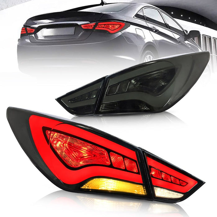 VLAND Full LED Tail Lights For Hyundai Sonata 6th Gen Sedan 2011-2014 ABS, PMMA, GLASS Material