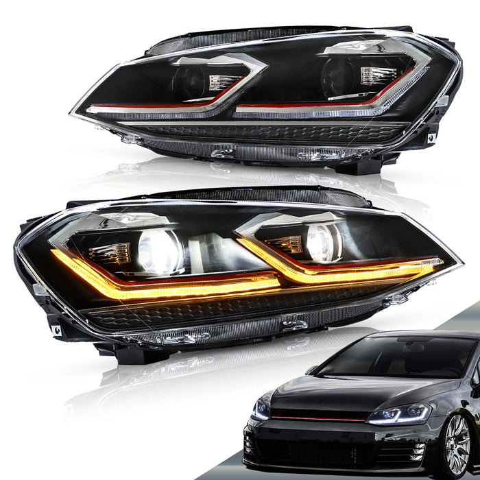 VLAND Full LED Headlights for Volkswagen VW Golf 7.5/ MK7.5 2017-2021