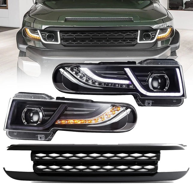 VLAND LED Headlights For Toyota Fj Cruiser With Grille 2007-2015 (Bulbs Not Included)