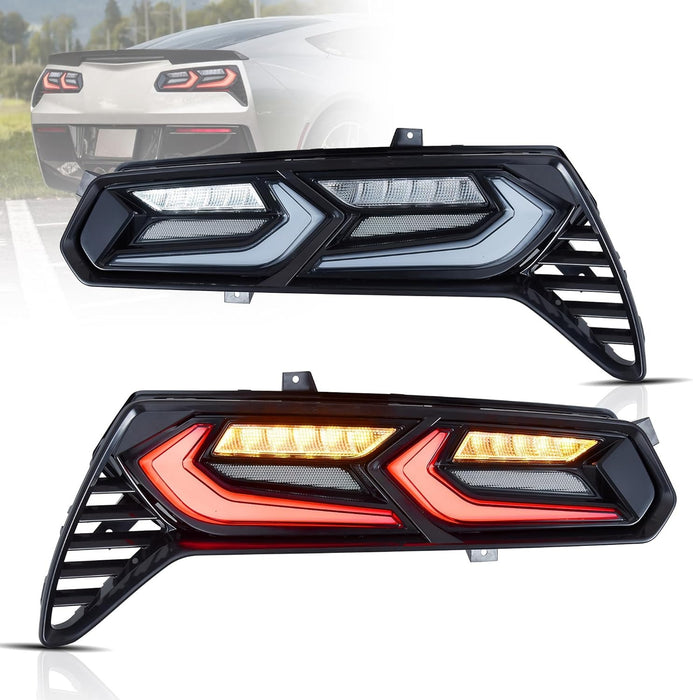 VLAND LED Tail Lights Fit for Chevrolet Chevy Corvette C7 2014-2019 All Models(For North America)