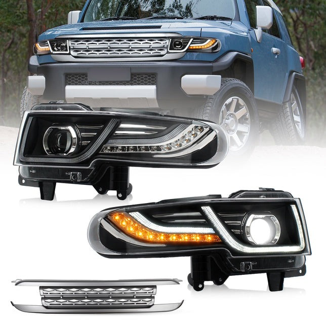 VLAND LED Headlights For Toyota Fj Cruiser With Grille 2007-2015 (Bulbs Not Included)