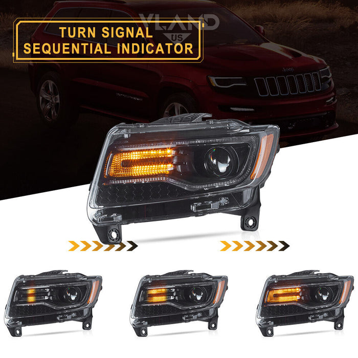 VLAND LED Headlights For 2011-2013 Jeep Grand Cherokee (WK2)