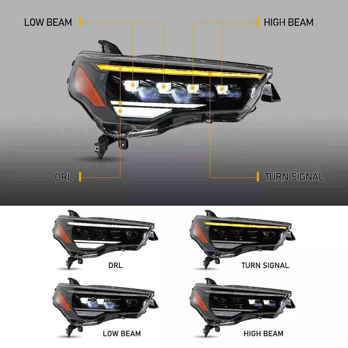 VLAND LED Headlights For 2014-2024 Toyota 4Runner