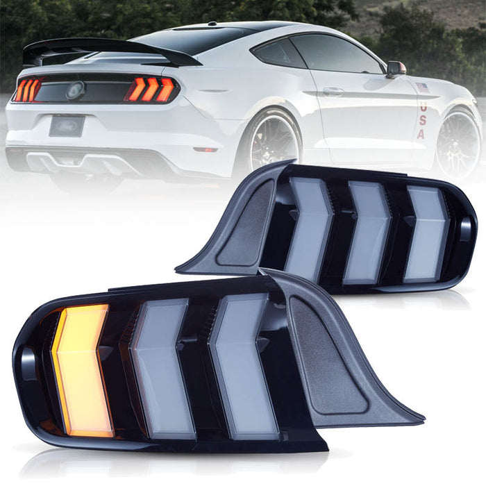 VLAND LED Taillights For 2015-2023 Ford Mustang S550 W/5 Modes Turn Signals