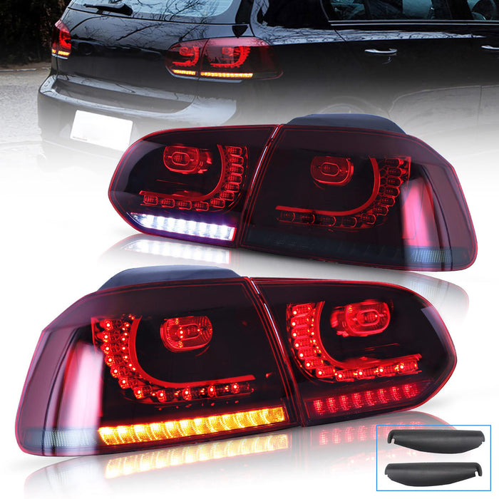 VLAND LED Taillights for Volkswagen Golf 6 MK6 2008-2013 With Sequential indicators