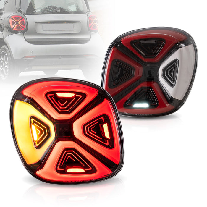 VLAND Full LED Tail Lights For Mercedez Benz Smart 453 Fortwo/Forfour 2015-2019 With Start-up Animation