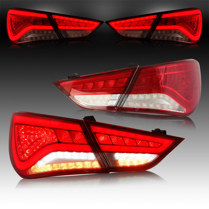 VLAND Full LED Tail Lights For Hyundai Sonata 6th Gen Sedan 2011-2014