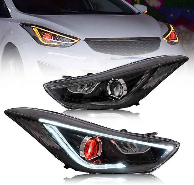 VLAND LED Headlights For Hyundai Elantra Sedan [Fifth Gen] 2011-2015 & Avante MD Coupe 2013-2014