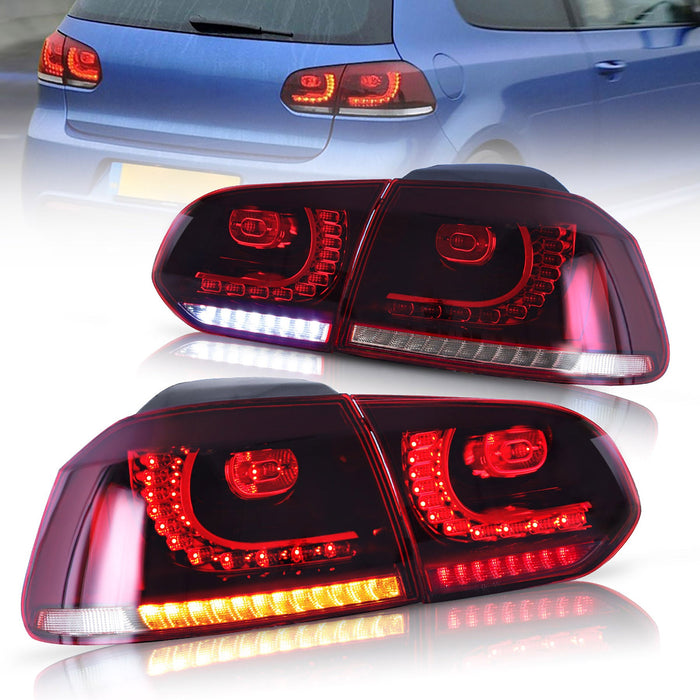 VLAND LED Taillights for Volkswagen Golf 6 MK6 2008-2013 With Sequential indicators